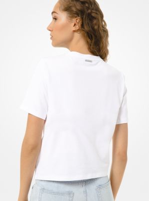 Cotton Jersey T-Shirt in WHITE | Michael Kors