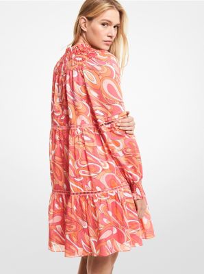 Printed Cotton Lawn Mini Dress image number 1