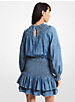 Cotton Chambray Smocked Dress image number 1
