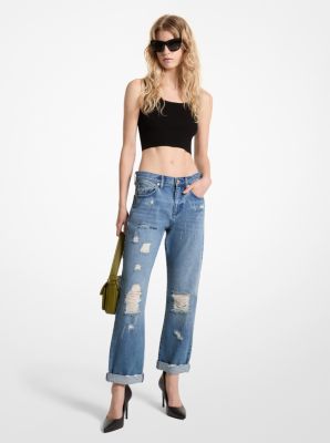 michael kors denim capris