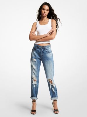 Distressed Denim Jeans | Michael Kors