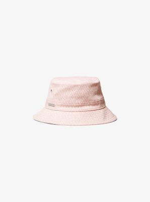Cappello a secchiello in misto cotone biologico con stampa logo in ACQUA ROSA | Michael Kors