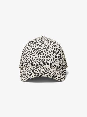 Zebra Print Organic Stretch Cotton Baseball Hat | Michael Kors