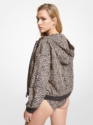 Packable Graphic Animal Print Cir&eacute; Anorak