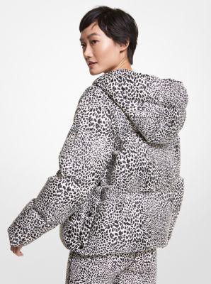 Veste matelass&eacute;e cir&eacute;e &agrave; imprim&eacute; animalier