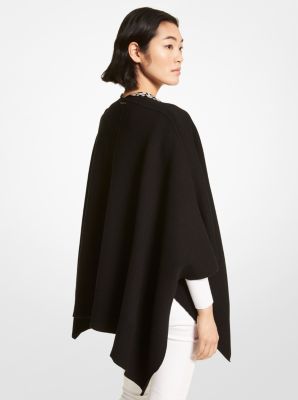 Poncho reversible de mezcla de lana con logotipo image number 1