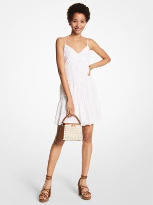 Palm Eyelet Cotton Slip Dress | Michael Kors