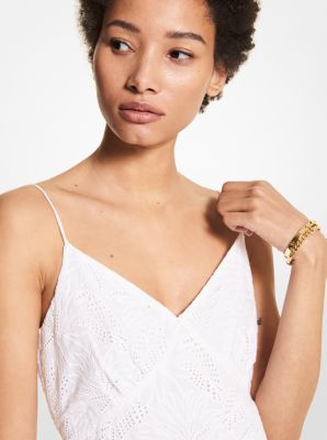 Palm Eyelet Cotton Slip Dress image number 2