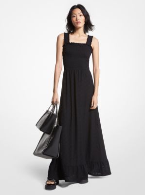 Paisley Eyelet Smocked Woven Dress | Michael Kors