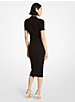 Logo Button Ribbed Viscose Blend Polo Dress image number 1