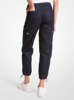 Denim Track Pants in RINSE | Michael Kors