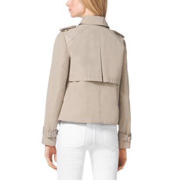 Cropped Sateen Trench