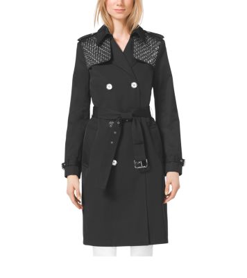 Michael kors sateen trench on sale coat