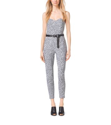 Animal-Print Cotton-Sateen Jumpsuit