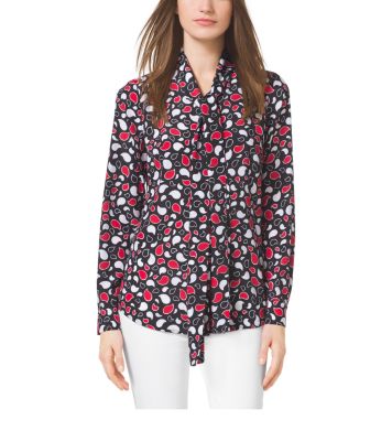 Michael kors paisley clearance crepe blouse