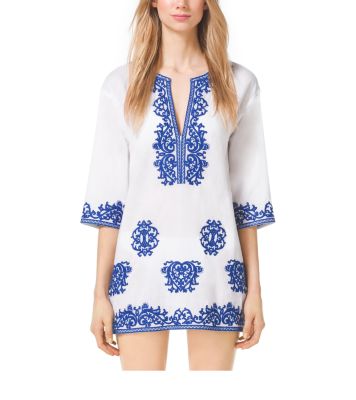 Embroidered Cotton Tunic | Michael Kors