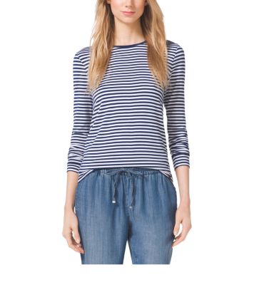 Striped Jersey Top Michael Kors Canada