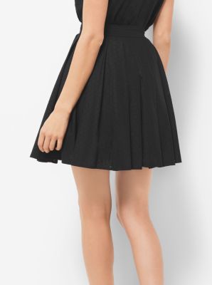 Jupe pliss&eacute;e en popeline de coton