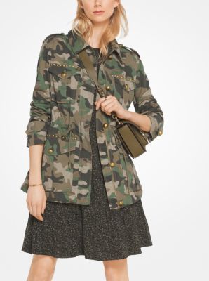 Michael kors green camo hot sale jacket