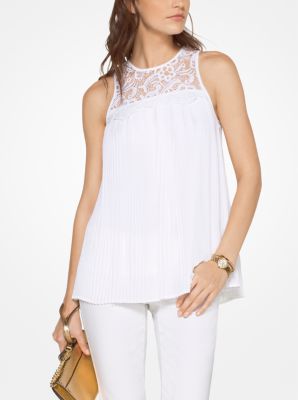 Pleated Lace Top