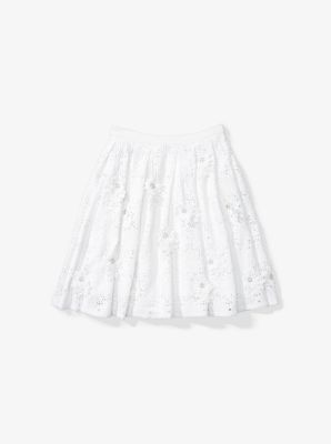 Floral Appliqué Eyelet Skirt | Michael Kors [US]
