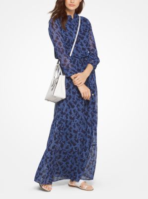 Botanical Chiffon Maxi Dress | Michael Kors