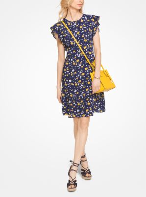 michael kors heart print flounce dress