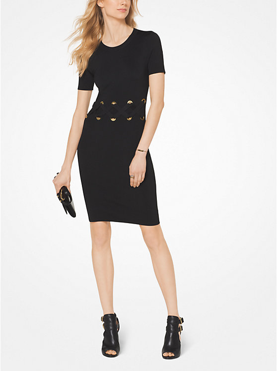 Lace-Up Bodycon Dress image number 0