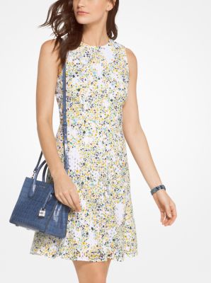 michael kors yellow floral dress