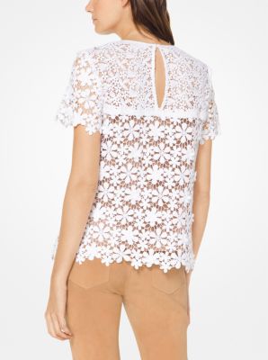 Mixed Floral Lace Top Michael Kors Canada