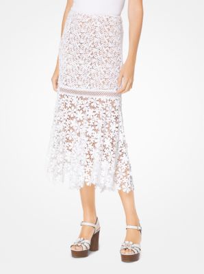 Michael kors shop white lace skirt