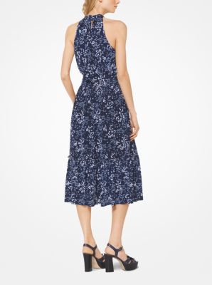 Robe fleurie &agrave; dos nu