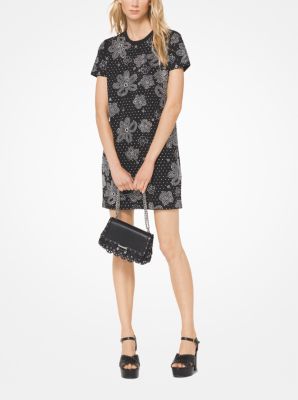 Michael kors botanical hot sale print crepe dress