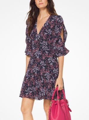 Floral Georgette Peekaboo Dress