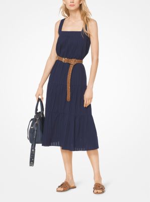 Tiered Eyelet Cotton Dress image number 0