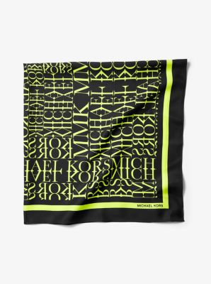 Neon Logo Silk Scarf