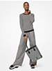 Pantalon de pyjama en sergé de soie à motif damier à logo image number 2