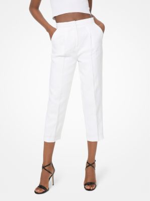 Washed Linen Cropped Trousers