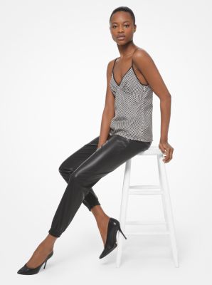 Checkerboard Logo Silk-Twill Camisole