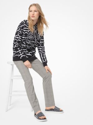 Newsprint Logo Cotton-Terry Hoodie