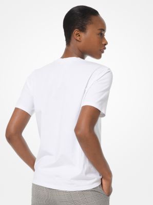 Studded Logo Cotton-Jersey T-Shirt