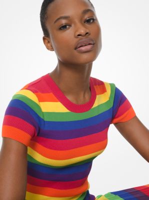 Rainbow Stretch-viscose Short-sleeve 