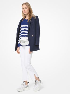 Striped Slub-Knit Cotton Sweater