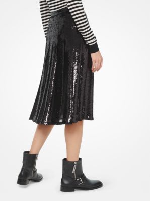 Michael kors black sequin skirt best sale