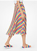 Rainbow Logo Striped Georgette Skirt image number 1
