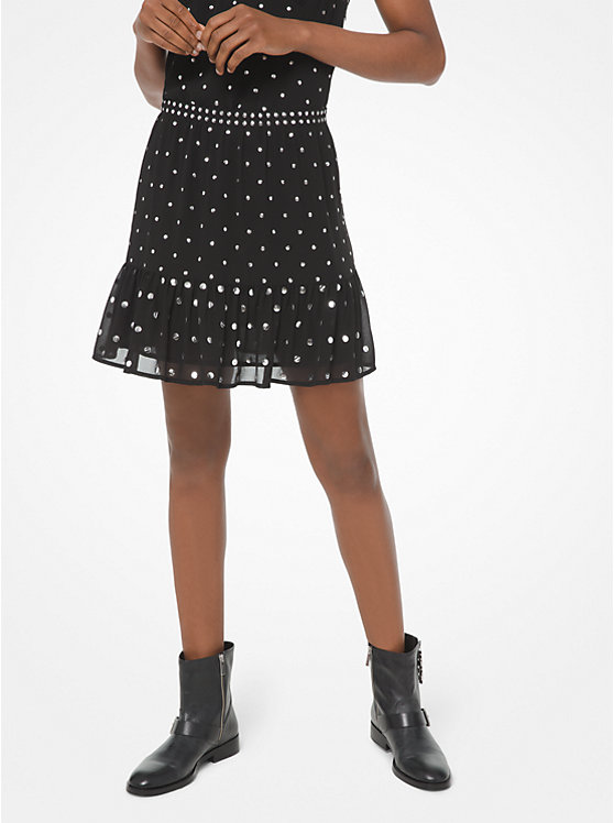 Studded Georgette Flounce Skirt image number 0