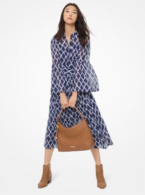 【送料無料/新品】 | Shirtdress Tiered Ikat-Print Michael [LV] Kors ワンピース