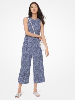 michael kors blue jumpsuit