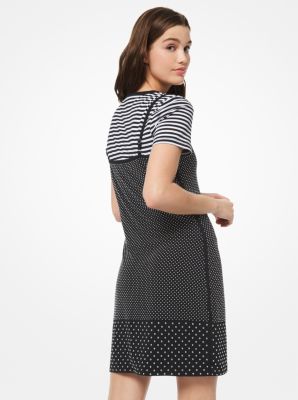 Studded Matte-Jersey Slip Dress