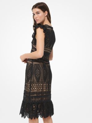michael kors medallion lace dress